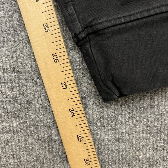 Lululemon Pants Women’s 4 Black Jogger Sweatpants Stretch Cuffed Athletic Logo - Picture 12 of 13